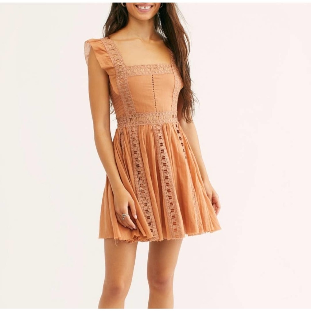 Free People Peach Mini Dress